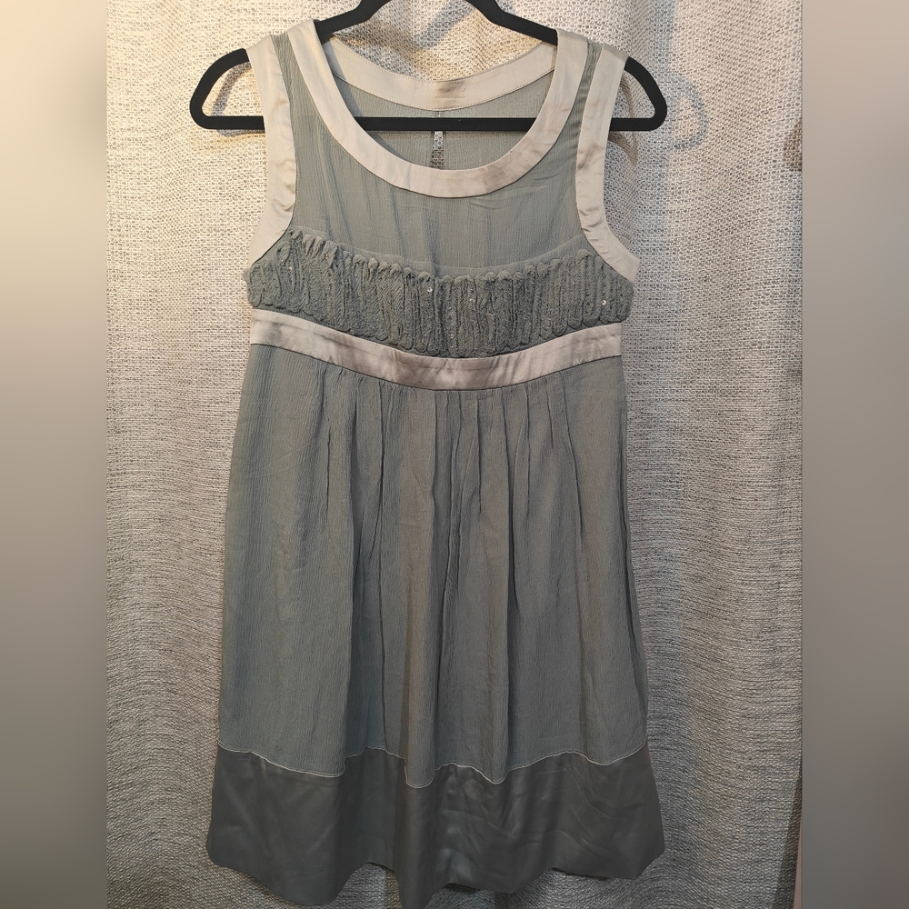 Vintage Grey Silk‎ Donna Karan Dress Babydoll